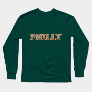 Philly - In Cheese Steak Lettering Long Sleeve T-Shirt